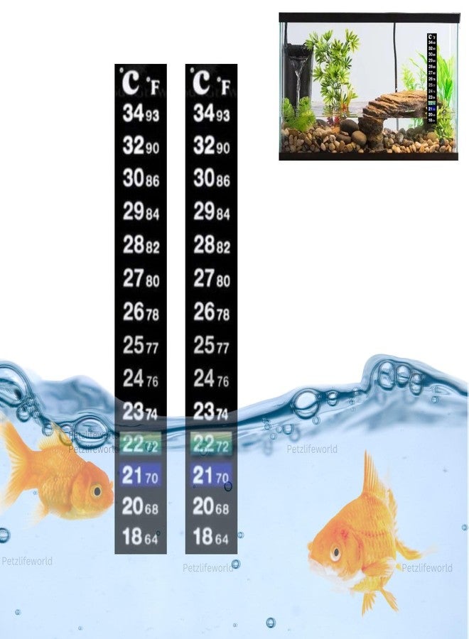 VAYINATO® (Pack of 2) Aquarium Sticker Thermometer by Petzlifeworld - Image 1